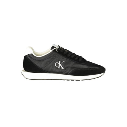 Calvin Klein – Schwarze Sneaker aus recyceltem Polyester für Herren
