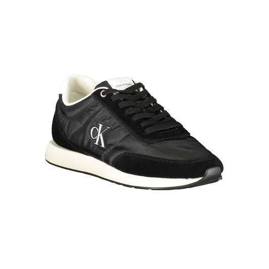 Calvin Klein – Schwarze Sneaker aus recyceltem Polyester für Herren