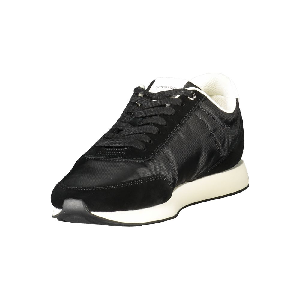 Calvin Klein – Schwarze Sneaker aus recyceltem Polyester für Herren