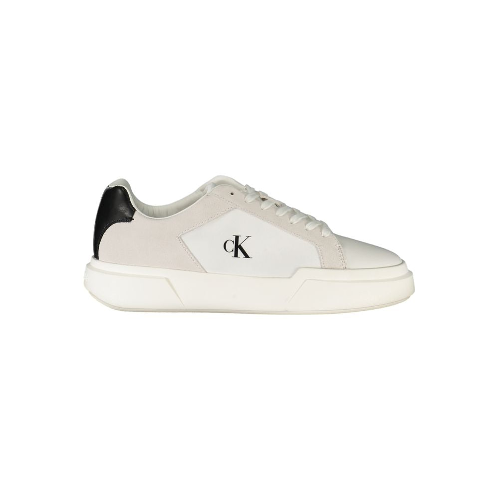 Calvin Klein Herren-Sneaker aus weißem Leder