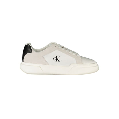 Calvin Klein Herren-Sneaker aus weißem Leder