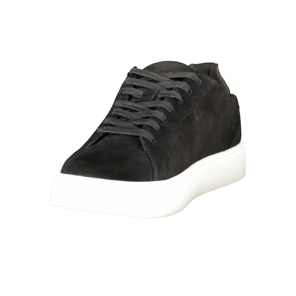 Calvin Klein Herren-Sneaker aus schwarzem Leder