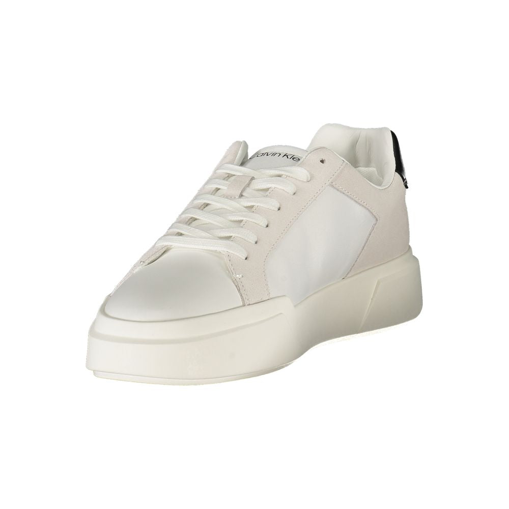 Calvin Klein Herren-Sneaker aus weißem Leder