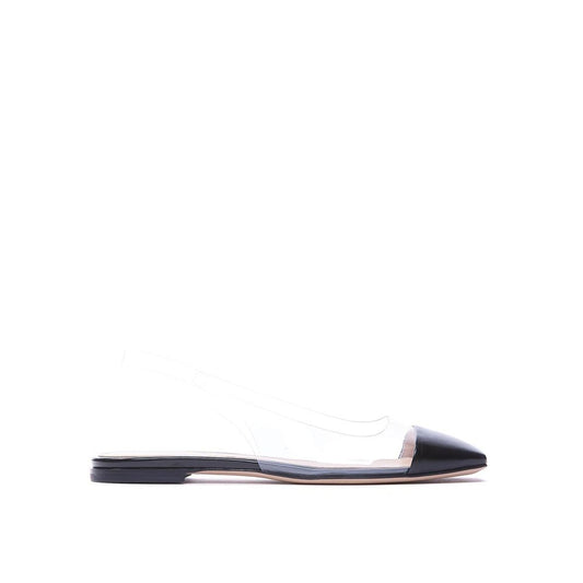 Gianvito Rossi Schwarze Ballerinas aus Plexiglas
