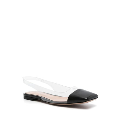 Gianvito Rossi Schwarze Ballerinas aus Plexiglas