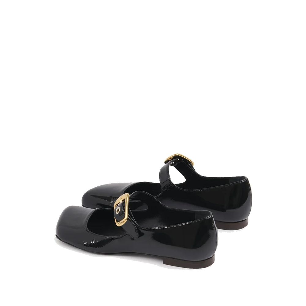 Chloé Ballerinas aus schwarzem Kalbsleder