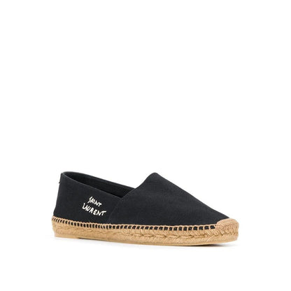 Saint Laurent Espadrilles aus schwarzem Segeltuch