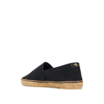 Saint Laurent Espadrilles aus schwarzem Segeltuch