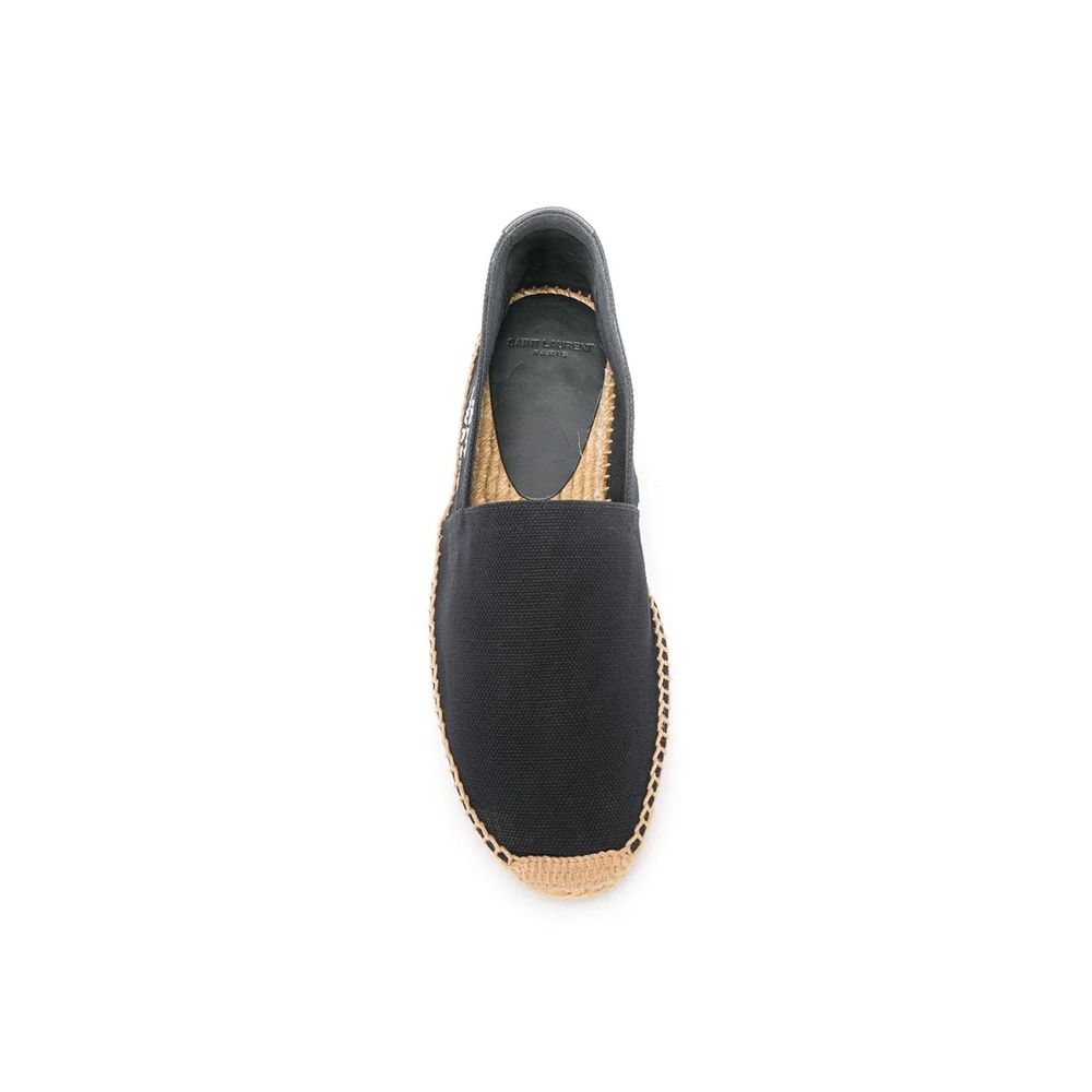 Saint Laurent Espadrilles aus schwarzem Segeltuch