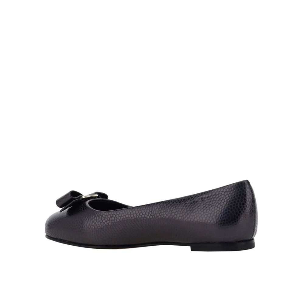 Salvatore Ferragamo Ballerinas aus schwarzem Kalbsleder