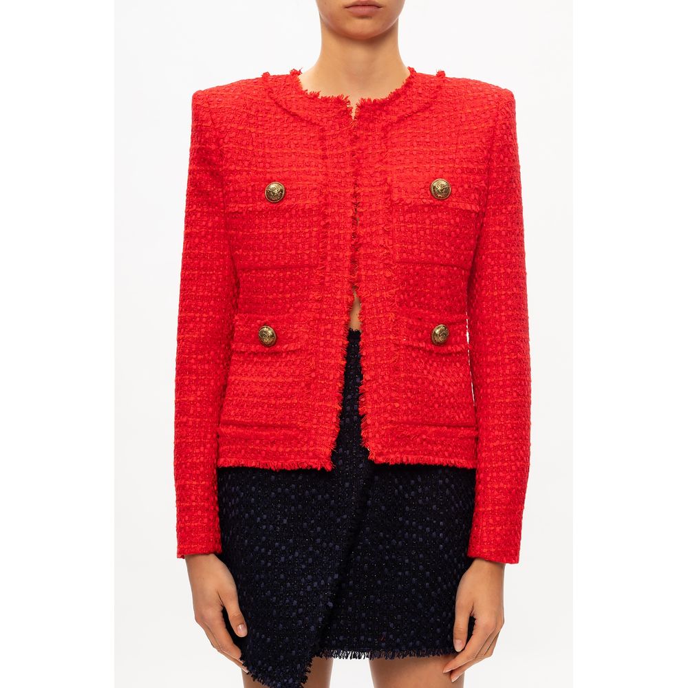Balmain Roter Wollblazer für Damen