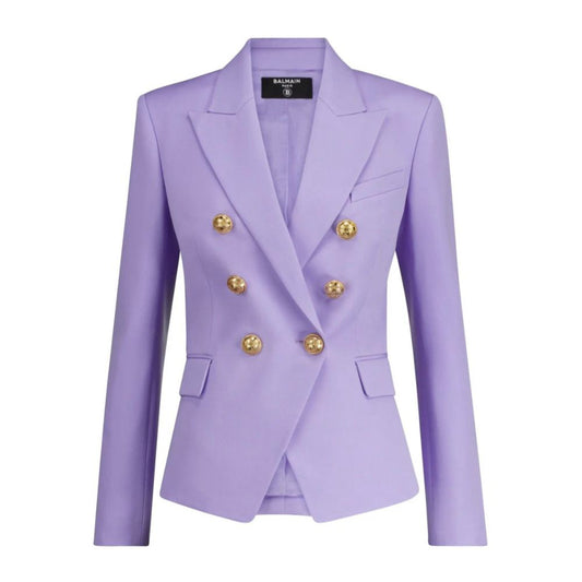 Balmain Lila Wollblazer für Damen