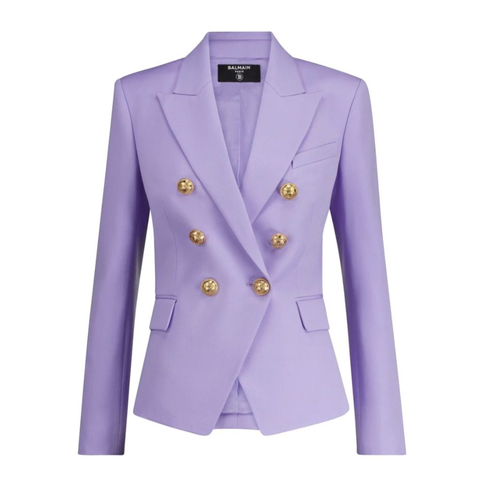 Balmain Lila Wollblazer für Damen
