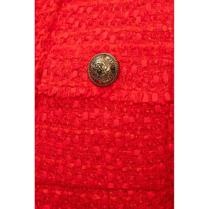 Balmain Roter Wollblazer für Damen