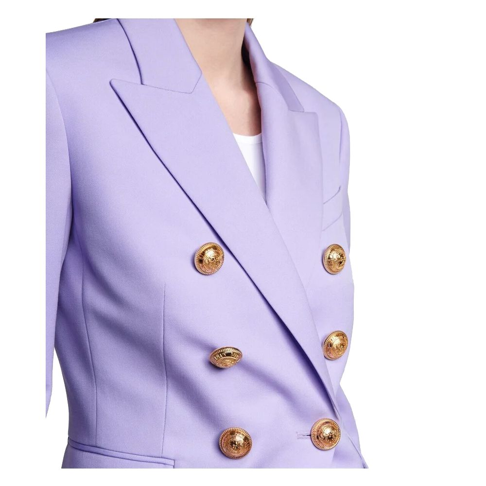Balmain Lila Wollblazer für Damen