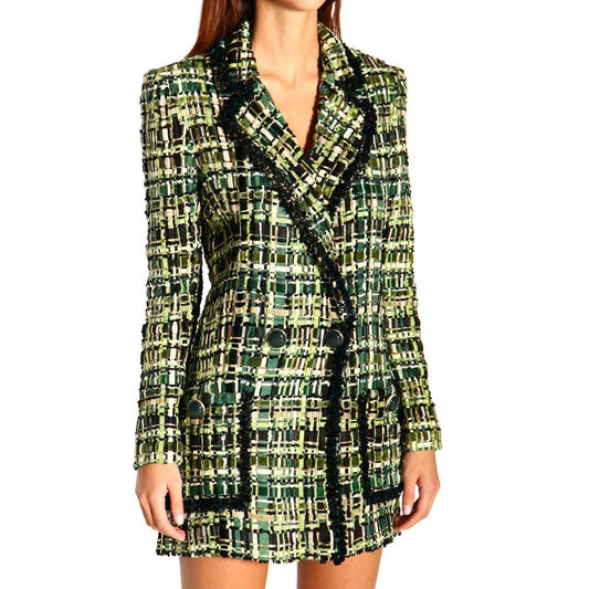 Elisabetta Franchi Damen-Blazer aus grüner Viskose