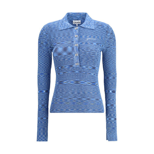 Ganni – Gestreifter Polopullover