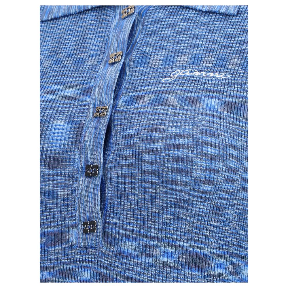 Ganni – Gestreifter Polopullover