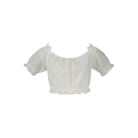 قميص جينز أبيض قطني من Guess