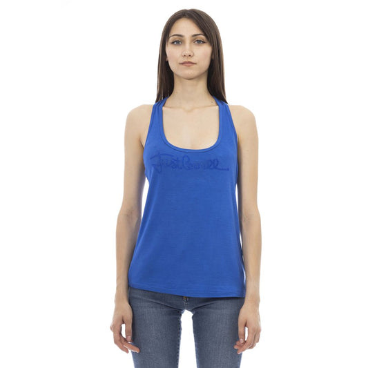 Just Cavalli – Blaues Viskose-Tanktop