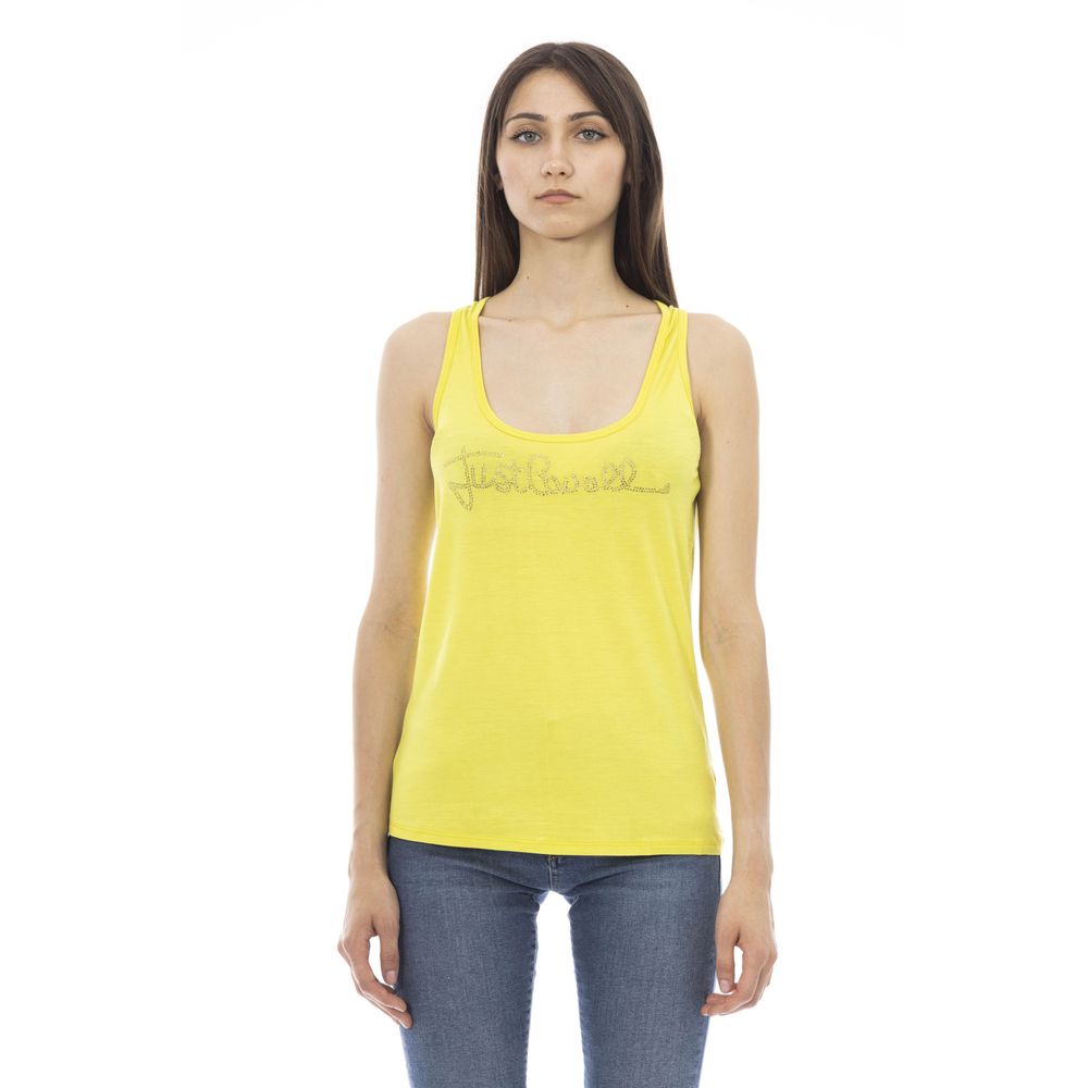 Just Cavalli – Gelbes Viskose-Tanktop