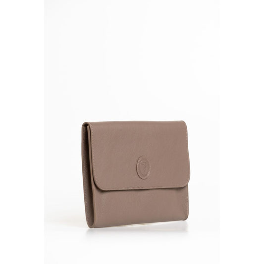 Trussardi Braune Polyester Herren Clutch