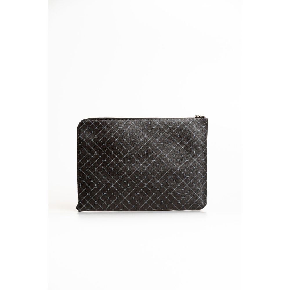 Trussardi Schwarze Leder Herren Clutch