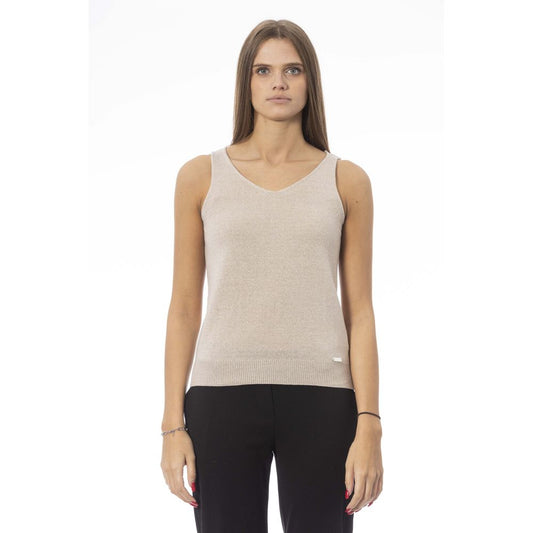 Baldinini Trend Tanktop aus Stoff in Beige