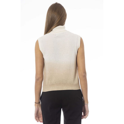 Baldinini Trend Weißer Wollpullover für Damen