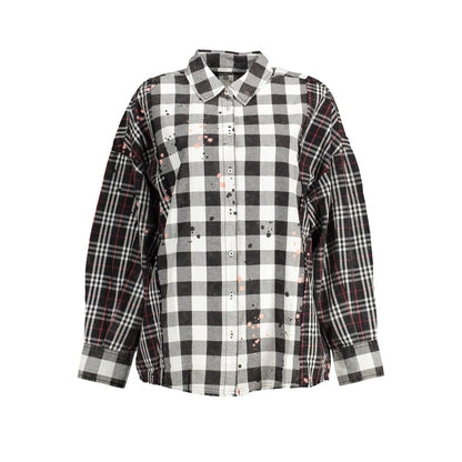 قميص ديسيجوال القطني الأسود