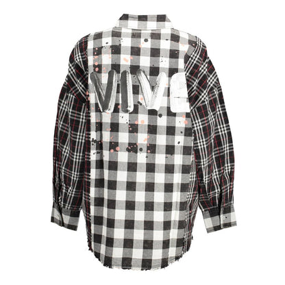 قميص ديسيجوال القطني الأسود