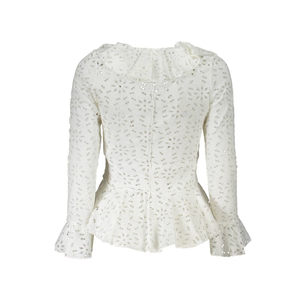 قميص ديسيجوال القطني الأبيض