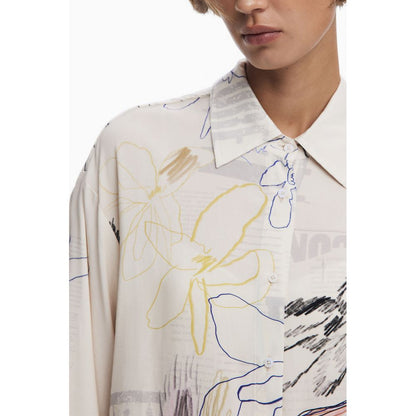 قميص قطني أبيض من ديسيجوال