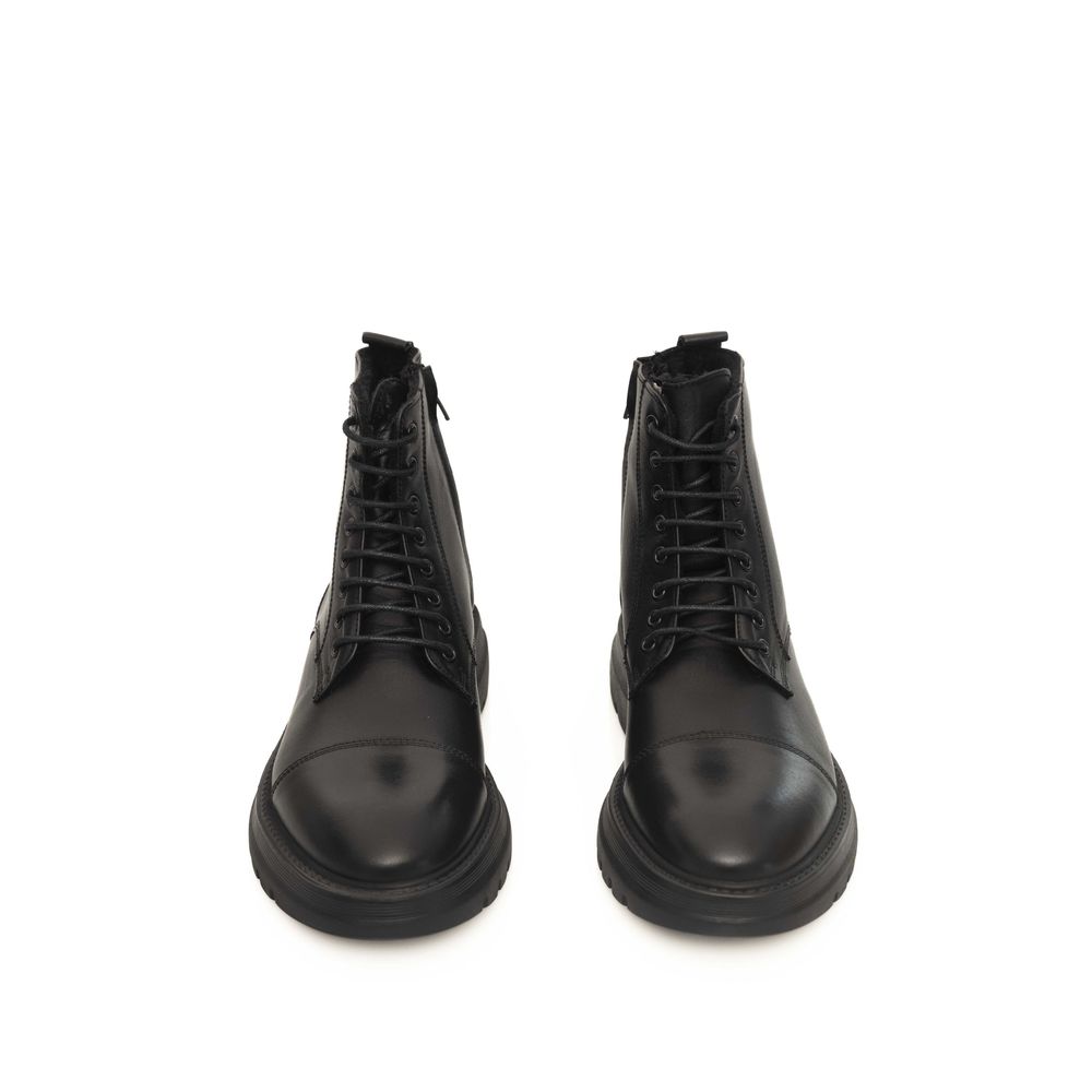 Cerruti 1881 Herrenstiefel aus schwarzem Leder