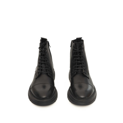 Cerruti 1881 Herrenstiefel aus schwarzem Leder