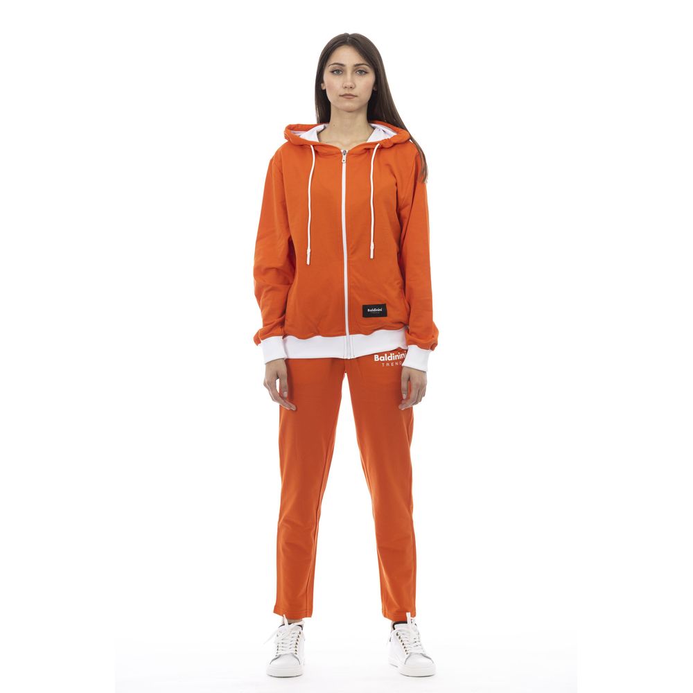 Baldinini Trend Orangefarbener Damenpullover aus Baumwolle