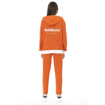 Baldinini Trend Orangefarbener Damenpullover aus Baumwolle