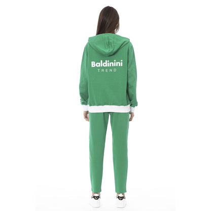 Baldinini Trend Grüner Baumwollpullover für Damen