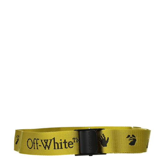 Off-White Gelbes Stoffband, Standardgürtel