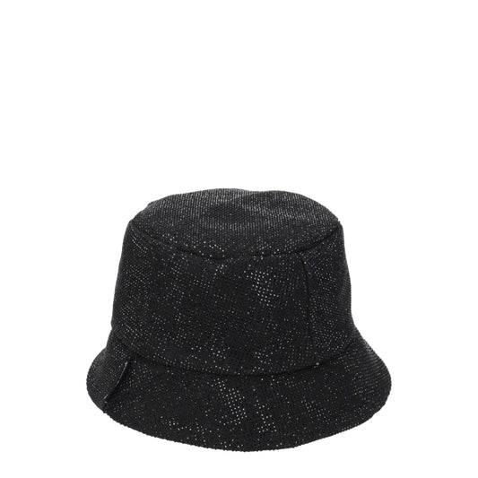 Palm Angels Black Cotton Bucket Hat