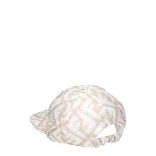 Fendi Beige Seidenkappe (Baseballkappe)