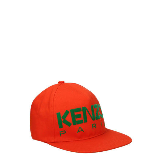 Kenzo Orange Cotton Cap (Baseball Hat)