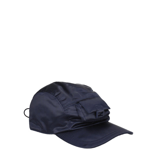 Fendi Kappe aus blauem Polyamid (Baseballkappe)