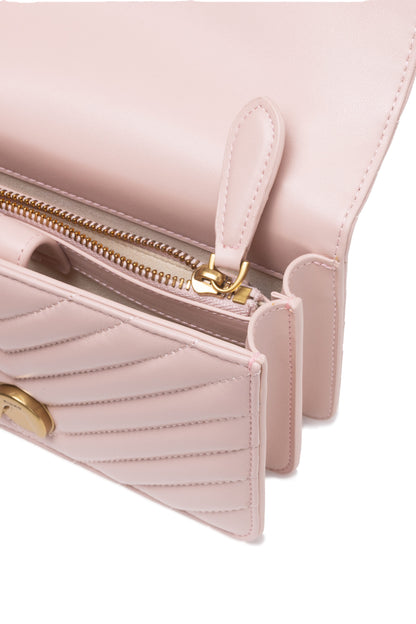 PINKO Powder Pink Love One Mini Shoulder Bag