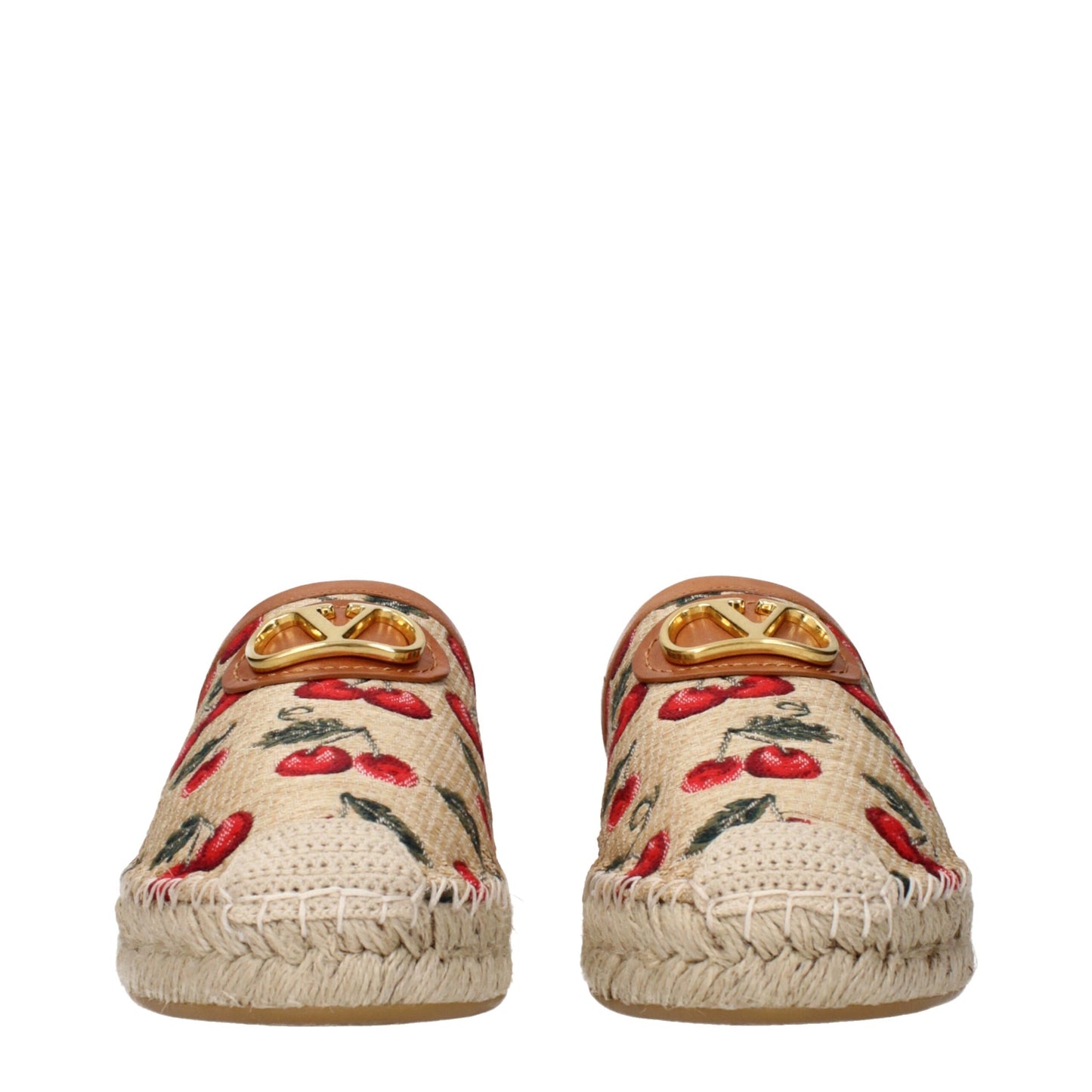 Valentino Garavani – Hausschuhe aus Bast in Beige