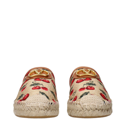 Valentino Garavani – Hausschuhe aus Bast in Beige