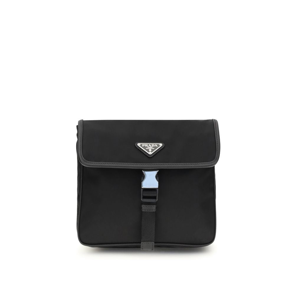 Prada Schultertasche aus Re-Nylon und Saffiano