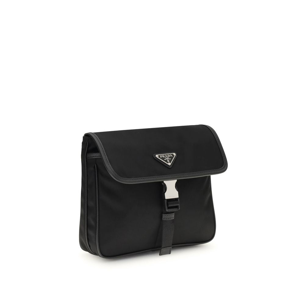 Prada Schultertasche aus Re-Nylon und Saffiano