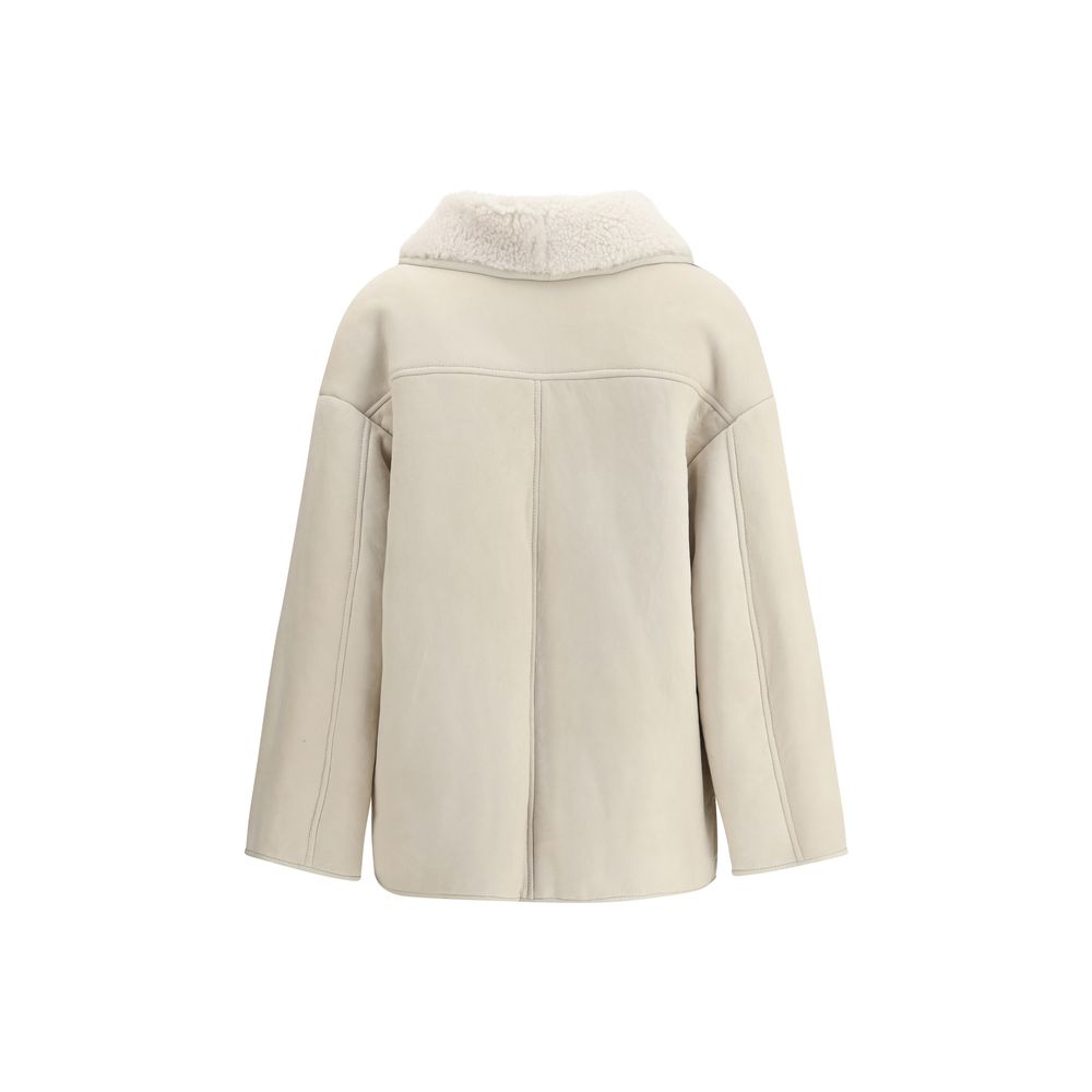 Salvatore Santoro Lederjacke in Creme