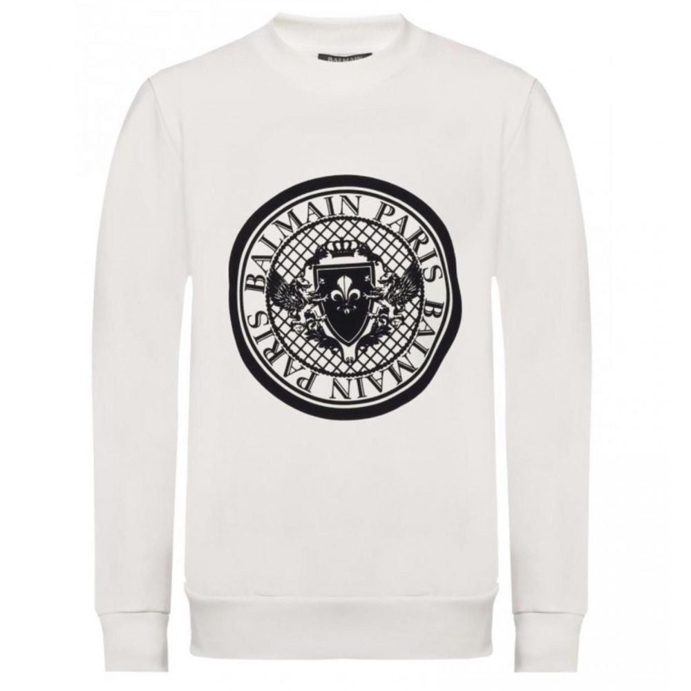 Balmain – Weißes Baumwoll-Sweatshirt